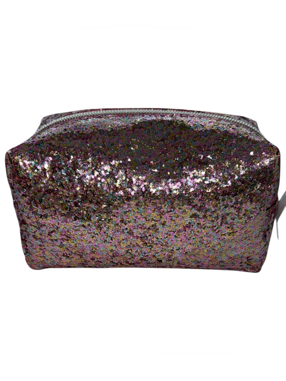 Bath & Body Works Glitter Sequined Cosmetics Pouch zipper closure NWT
